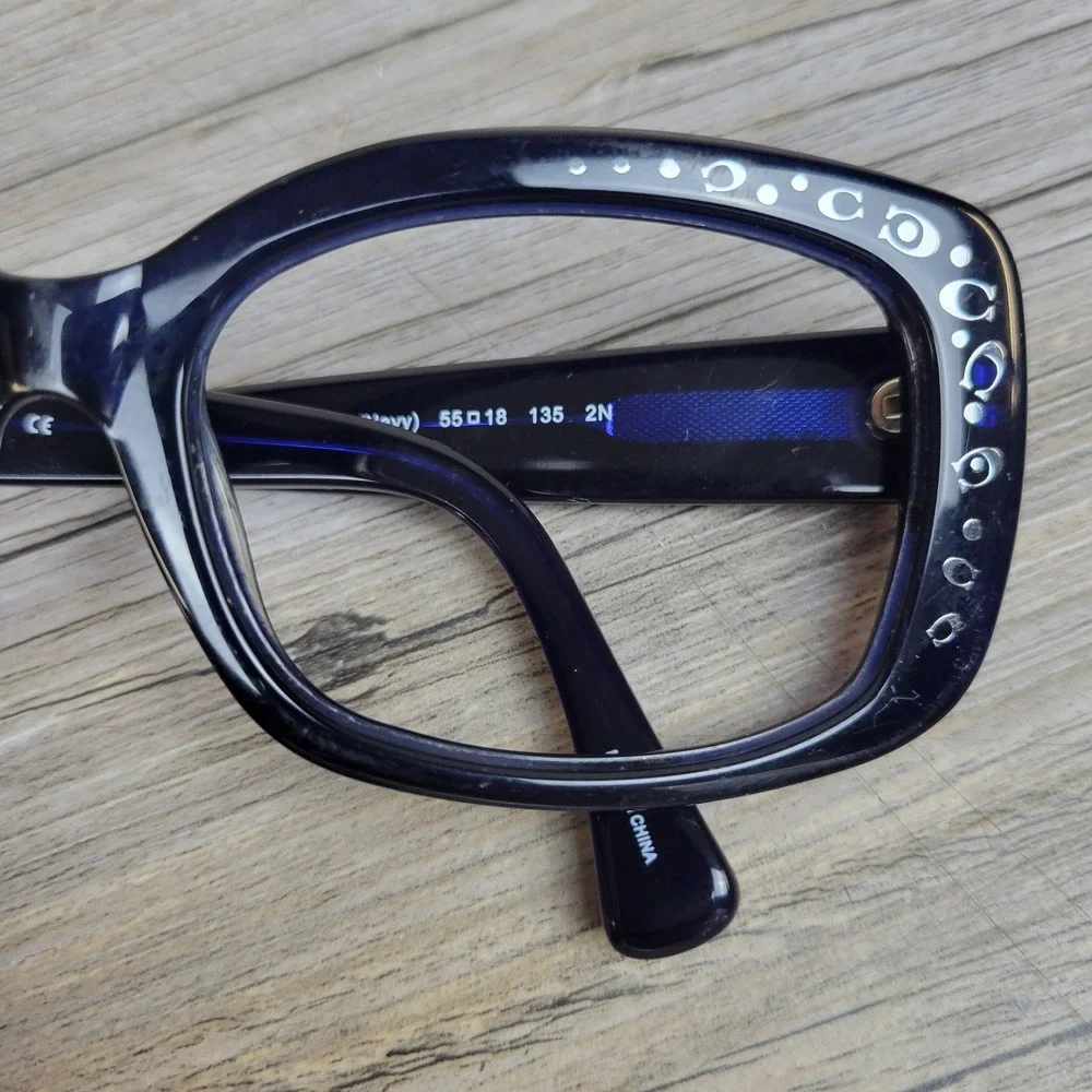 Coach Eyeglass Frames HC 8161 L146 51104L Navy Signature C Logo Womens 55-18-135